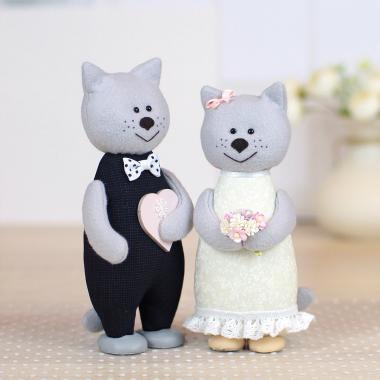 Свадебные котики жених и невеста – подарок на свадьбу, годовщину