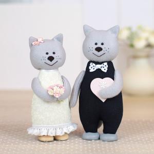 Свадебные котики жених и невеста – подарок на свадьбу, годовщину